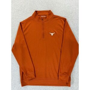 Texas Longhorns Stitched Logo 1/4 Zip Campus Pullover (Men's Medium) Orange